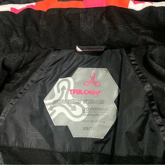Trilogy Powder Room Ski Jacket 20,000mm abstract Print Size XS Snowboarding - Picture 10 of 16